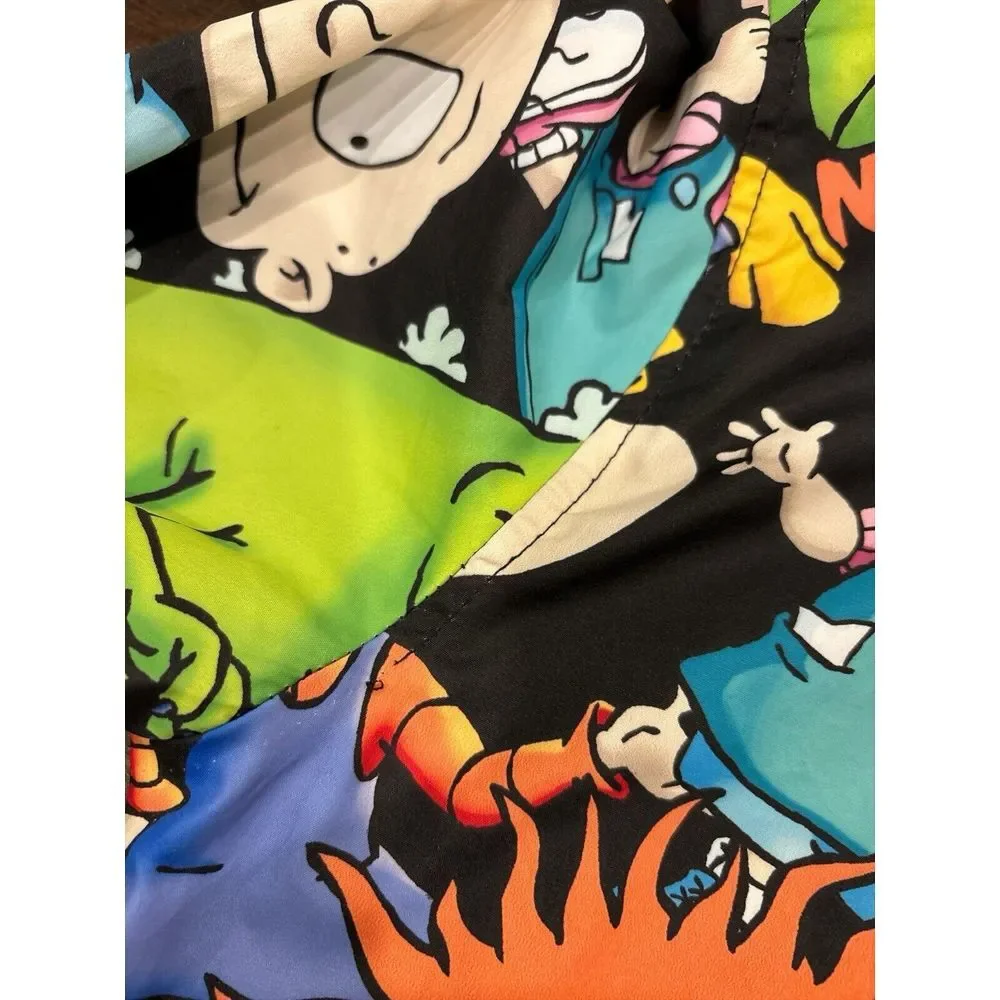 Nickelodeon Medium Rugrats‎ Reptar Windbreaker Hood Jacket Kids Size 14/16